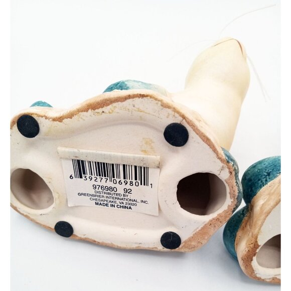 Sea Lions Figures Pair Vintage Playful Ceramic 4.5 Inch Nautical Life Decor - Picture 16 of 16